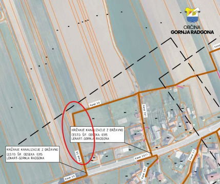 Obvestilo o gradbenih delih v naselju Lomanoše